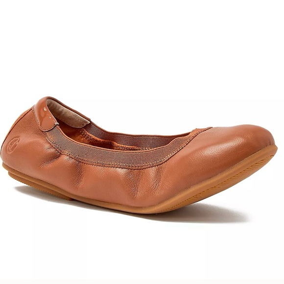 Lands end leather flats shoes Comfort Slip On Brown - Picture 6 of 7
